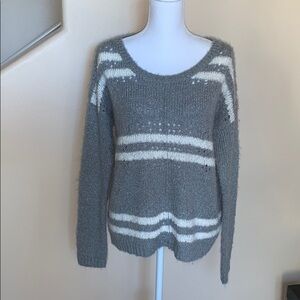 Sun & shadow open knit soft sweater